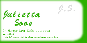 julietta soos business card